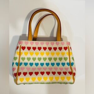 *VALENTINE*Dooney & Burke Rainbow Heart mini bag
